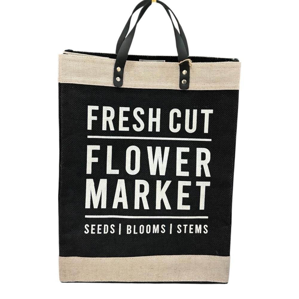 Santa Barbara Design Studio Farmer's Market-Black Market Tote Flower Market_NWT
